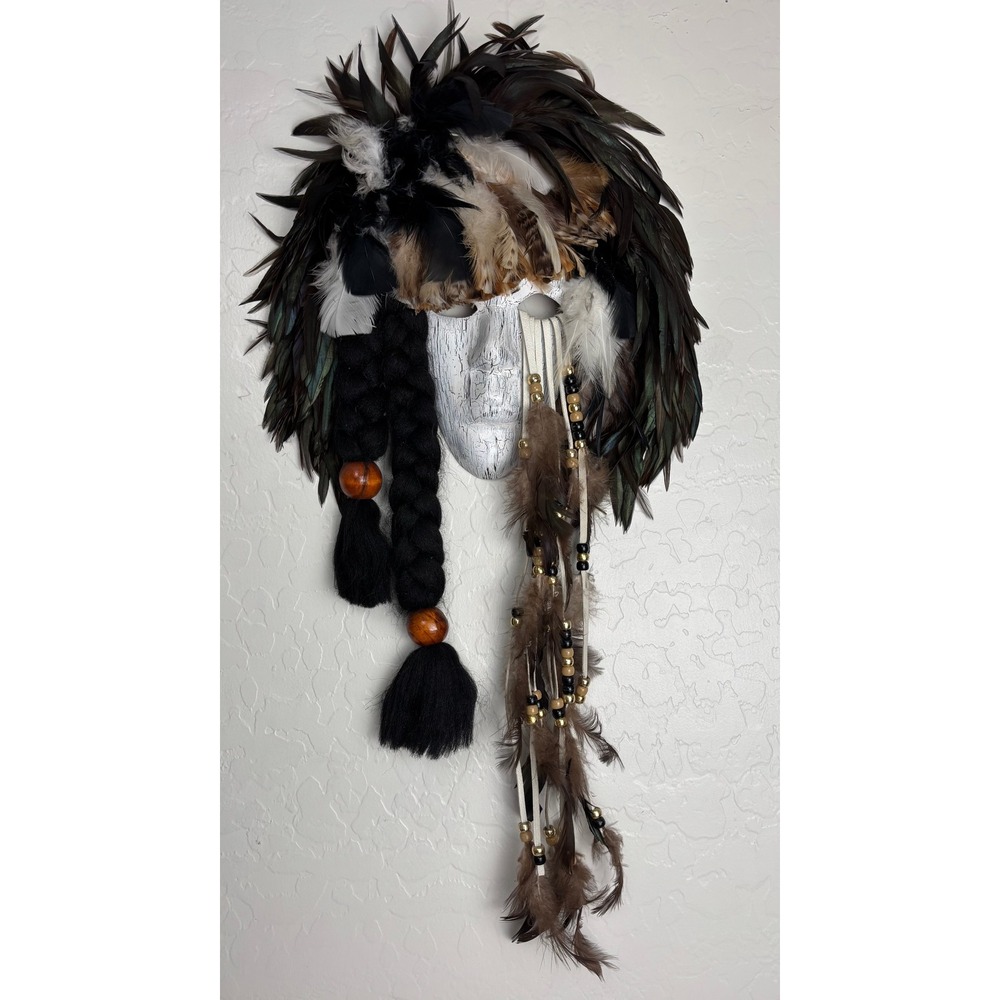 RW Adamson RWA Native American Trail of Tears Wall Mask Handcrafted Tribal Art